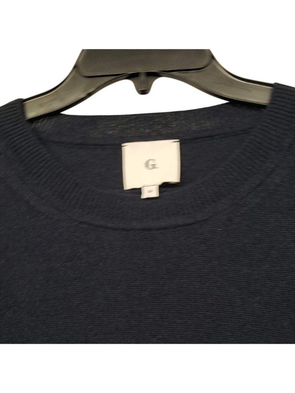 G Label by Goop GWYN Gia Navy Blue Cashmere Oversized Crew Neck Sweater - Picture 9 of 9